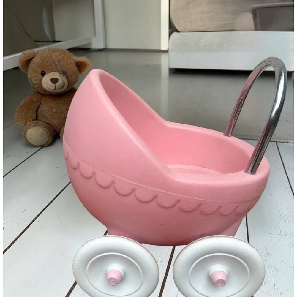 Vintage Little Tikes Stroller Pink Baby Doll Buggy Child Size Big 1984 80s Toy